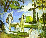 Paul Cezanne Six Women Bathing painting